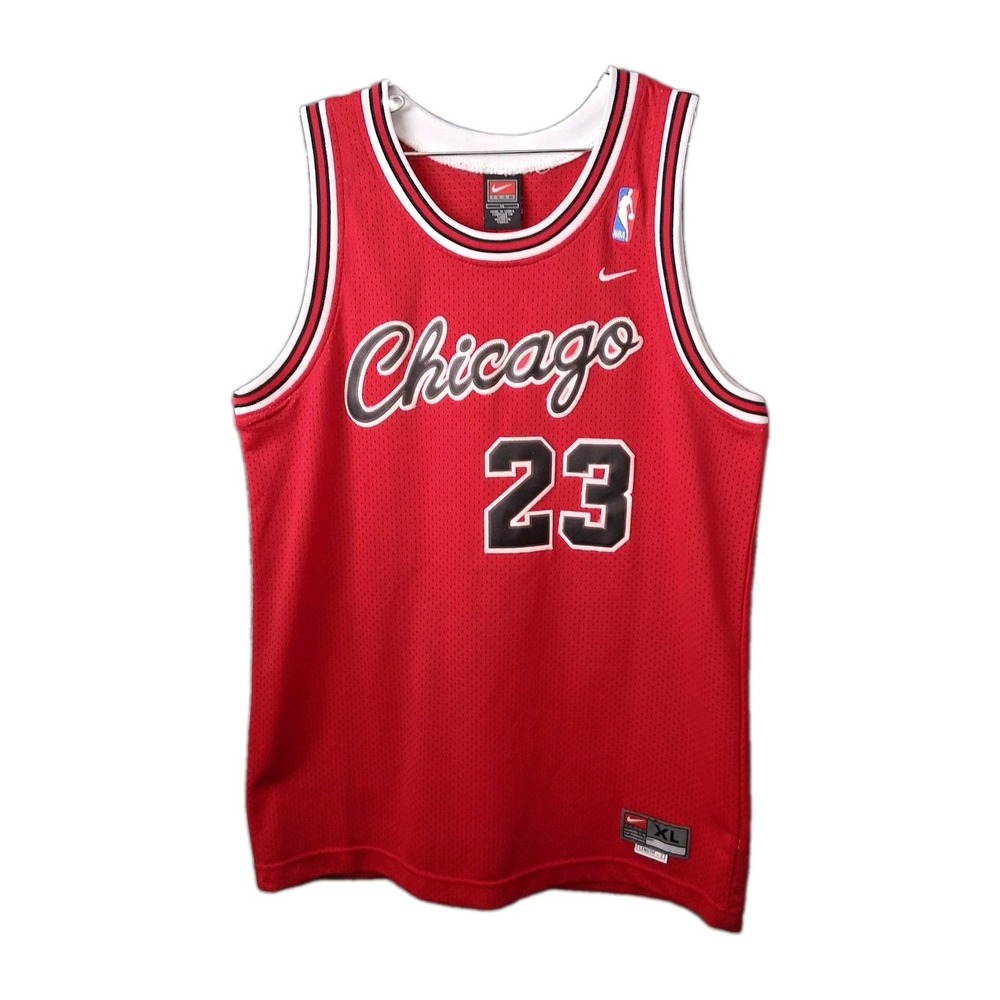 Vtg 90's Michael Jordan 23 Nike Bulls Red Jumpman Jersey Youth XL Adult Small